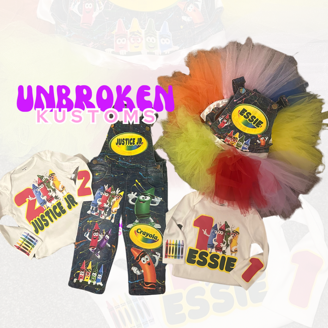 Crayola/Crayon Custom Birthday Tutu Outfit