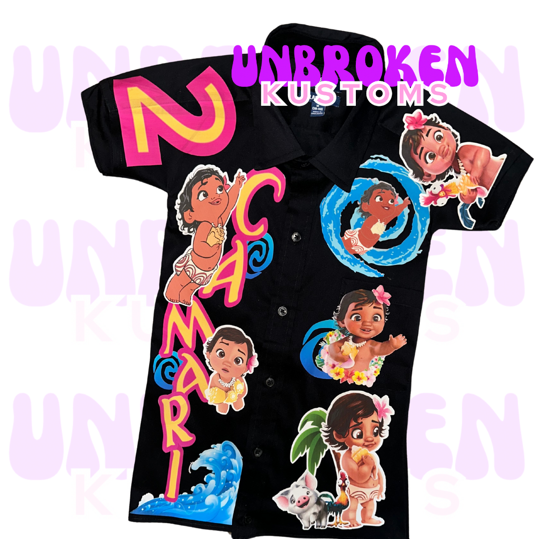 Moana Custom Birthday Dress - Moana Birthday Outfit - Moana Birthday