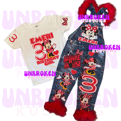 Minnie Mouse Birthday Set - Minnie Mouse Birthday Outfit - Minnie Mouse Birthday