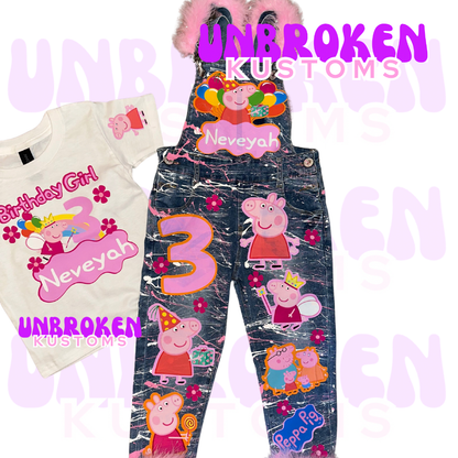 Peppa Pig Birthday Set - Peppa Pig Birthday Outfit - Peppa Pig Birthday