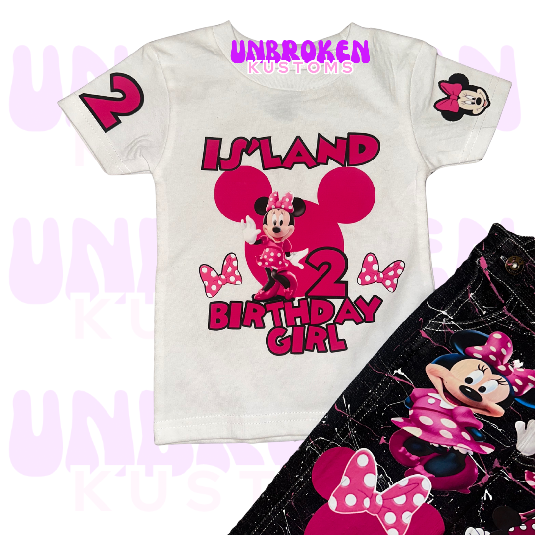 Minnie Mouse Birthday Set - Minnie Mouse Birthday Outfit - Minnie Mouse Birthday