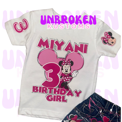 Minnie Mouse Skirt Set - Minnie Mouse Birthday Set - Minnie Mouse Birthday Outfit