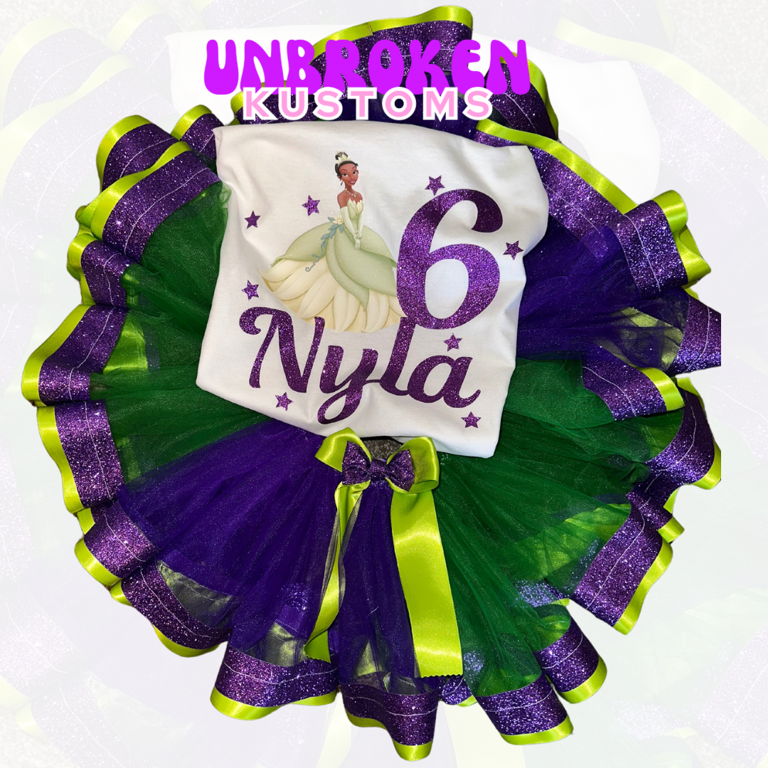 Princess Tiana Custom Birthday Tutu Outfit