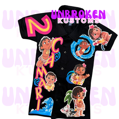 Moana Custom Birthday Dress - Moana Birthday Outfit - Moana Birthday