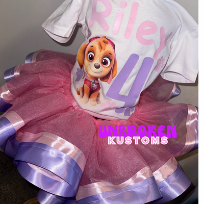Skye Paw Patrol Custom Birthday Tutu Outfit