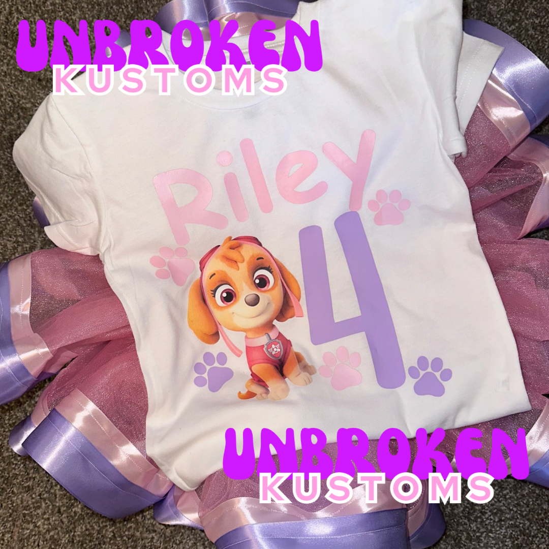 Skye Paw Patrol Custom Birthday Tutu Outfit